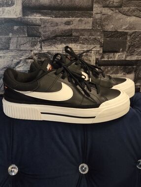 Womens Court Legacy Lift "Black Sail" sneakers Sz 10